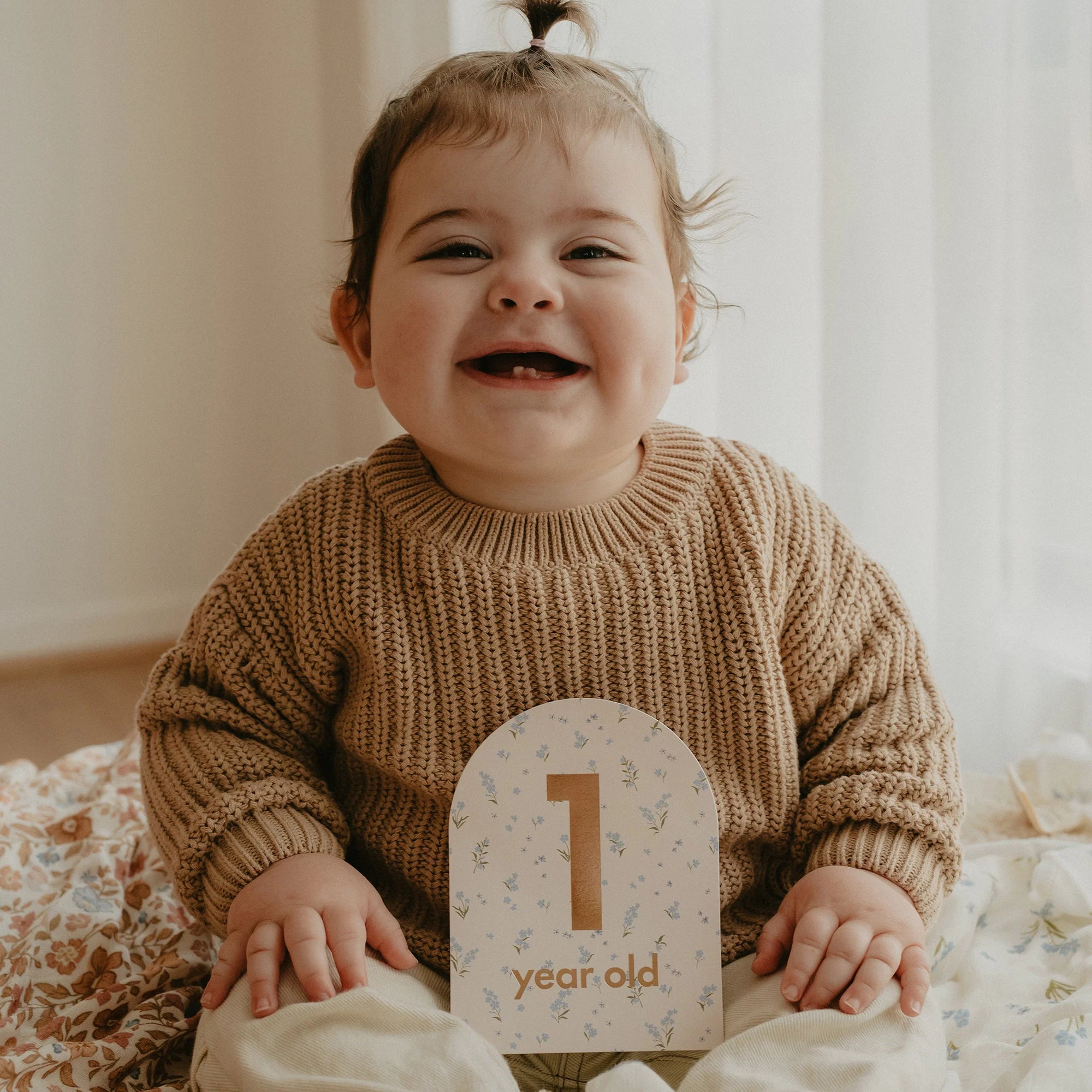 FOX & FALLOW BABY MILESTONE CARDS: BRODERIE