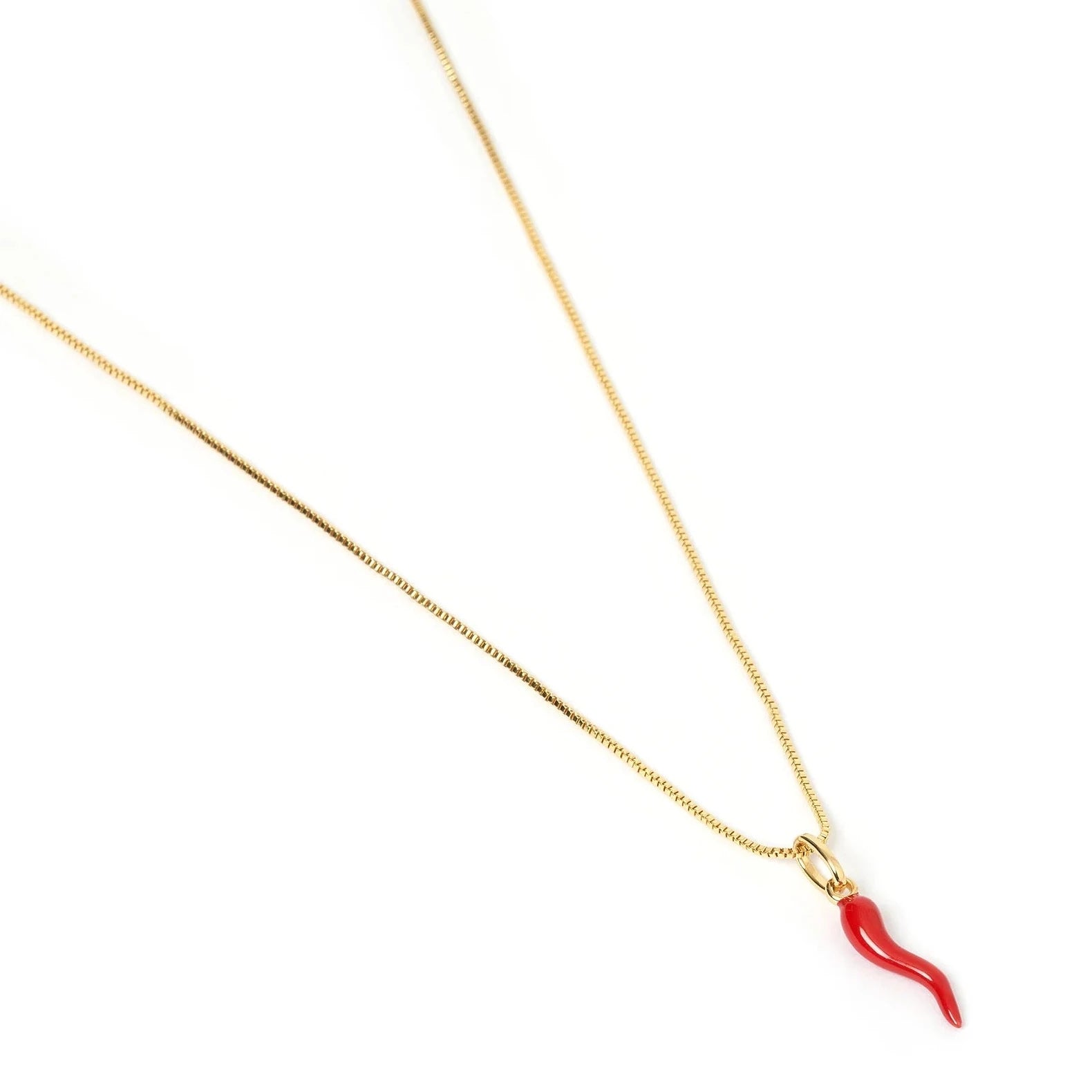 ARMS OF EVE CORNICELLO CHARM NECKLACE: RED
