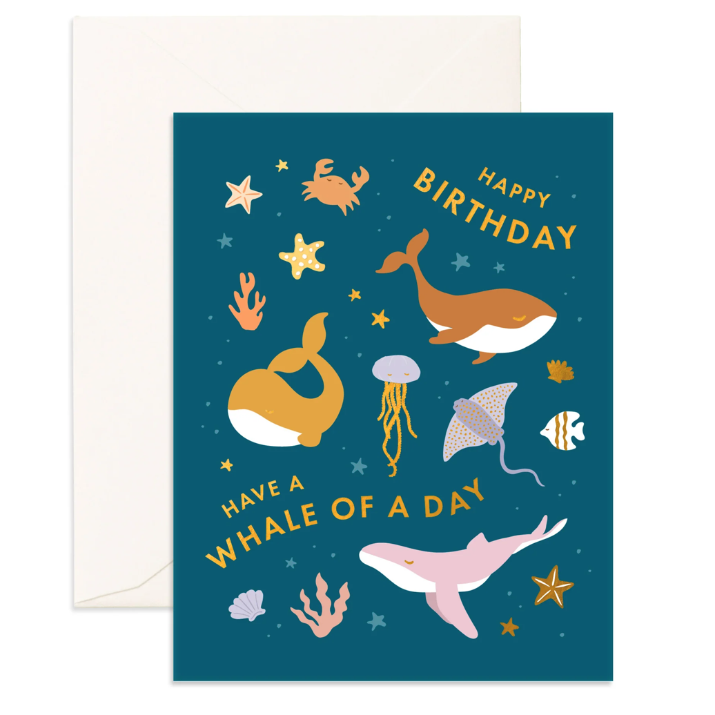 FOX & FALLOW WHALE OF A DAY CARD Common Circus