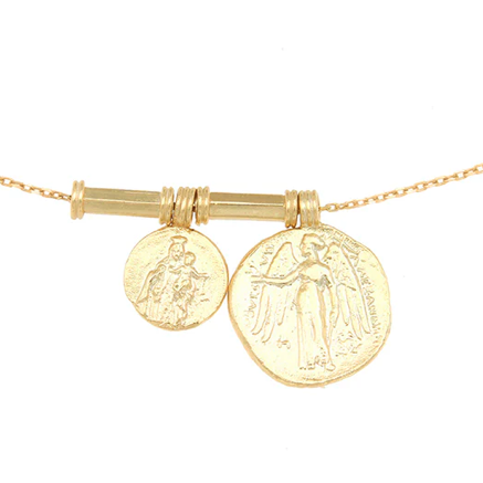 CLEOPATRA'S BLING ANGELUS NECKLACE: GOLD