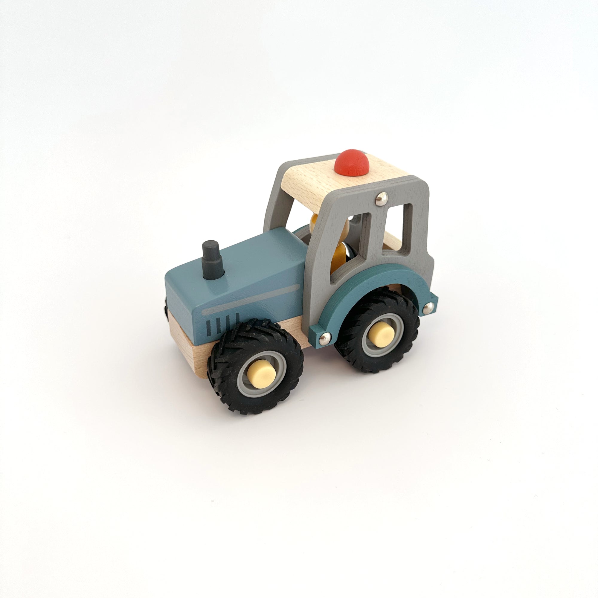 WOODEN TRACTOR: BLUE