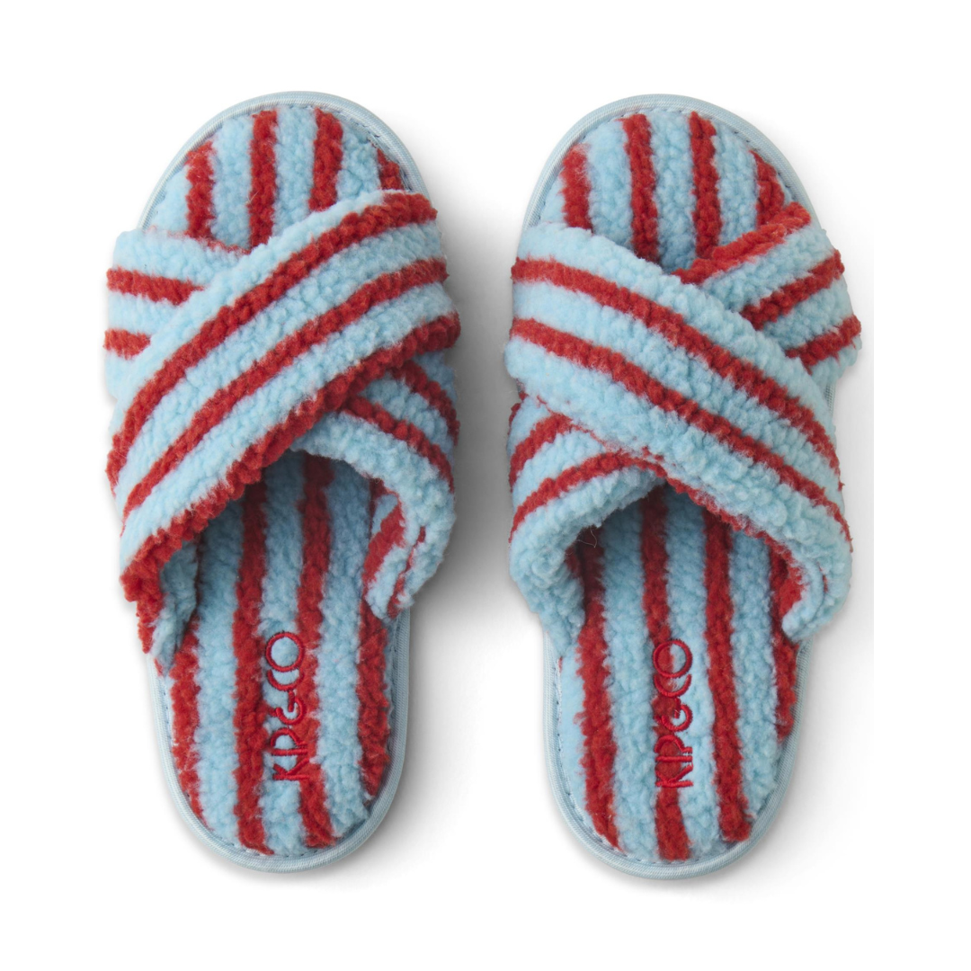 KIP CO HAMILTON STRIPE SHERPA ADULT SLIPPER