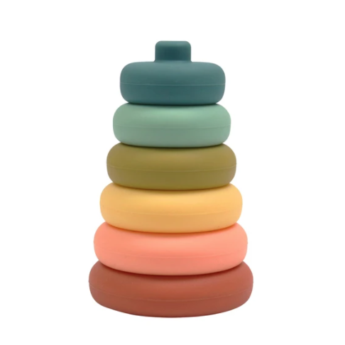 O.B DESIGNS SILICONE STACKER TOWER: BLUEBERRY