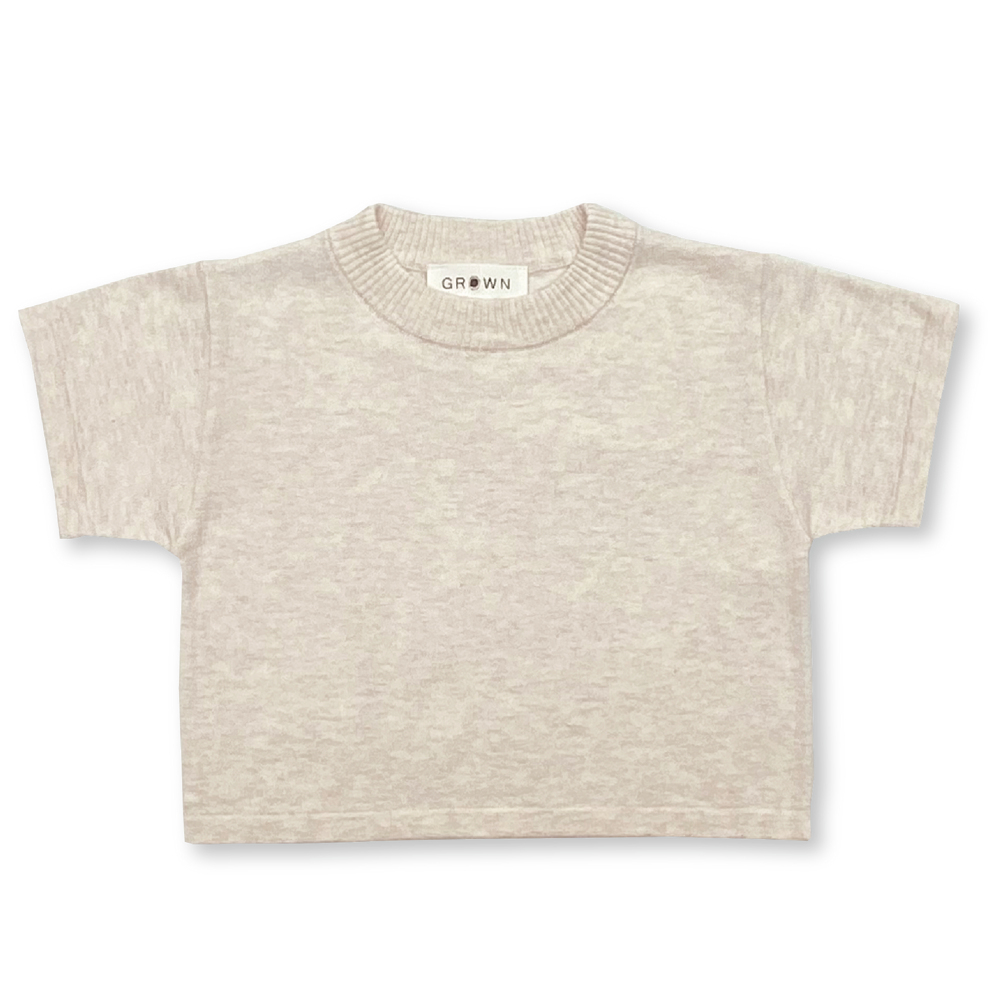 GROWN KNITTED ORGANIC TEE: COCONUT