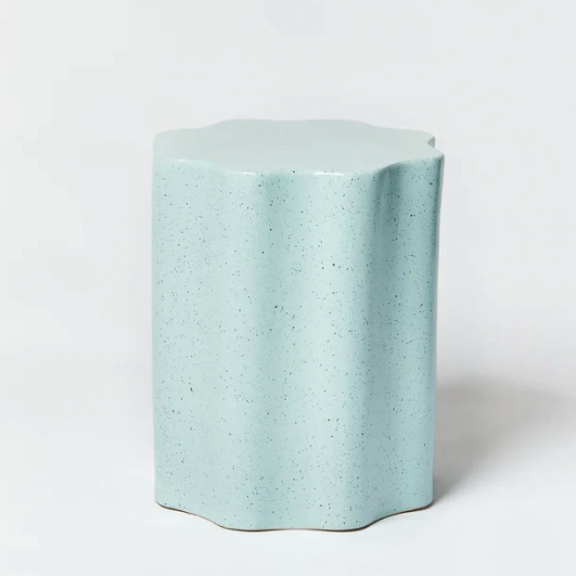 BONNIE AND NEIL WAVE SIDE TABLE: SPECKLE SOFT BLUE