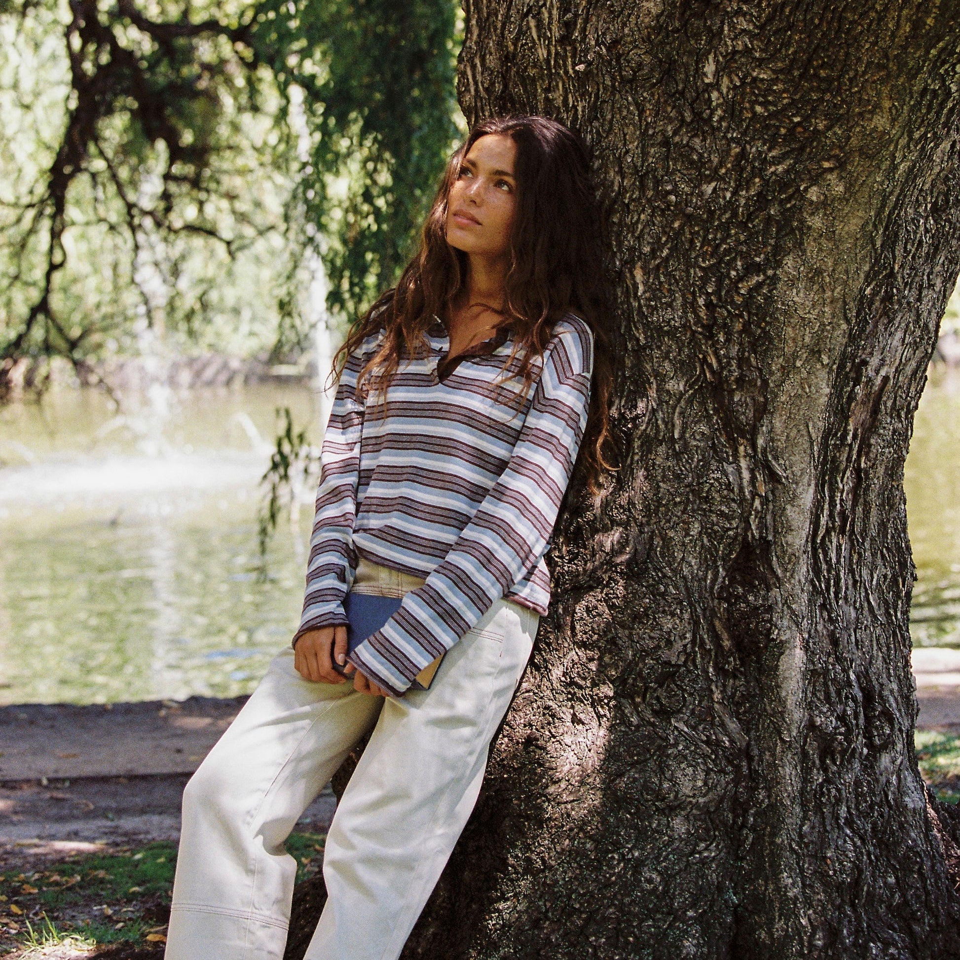 JUNI WOMENS ELISE RUGBY TOP: STRIPE