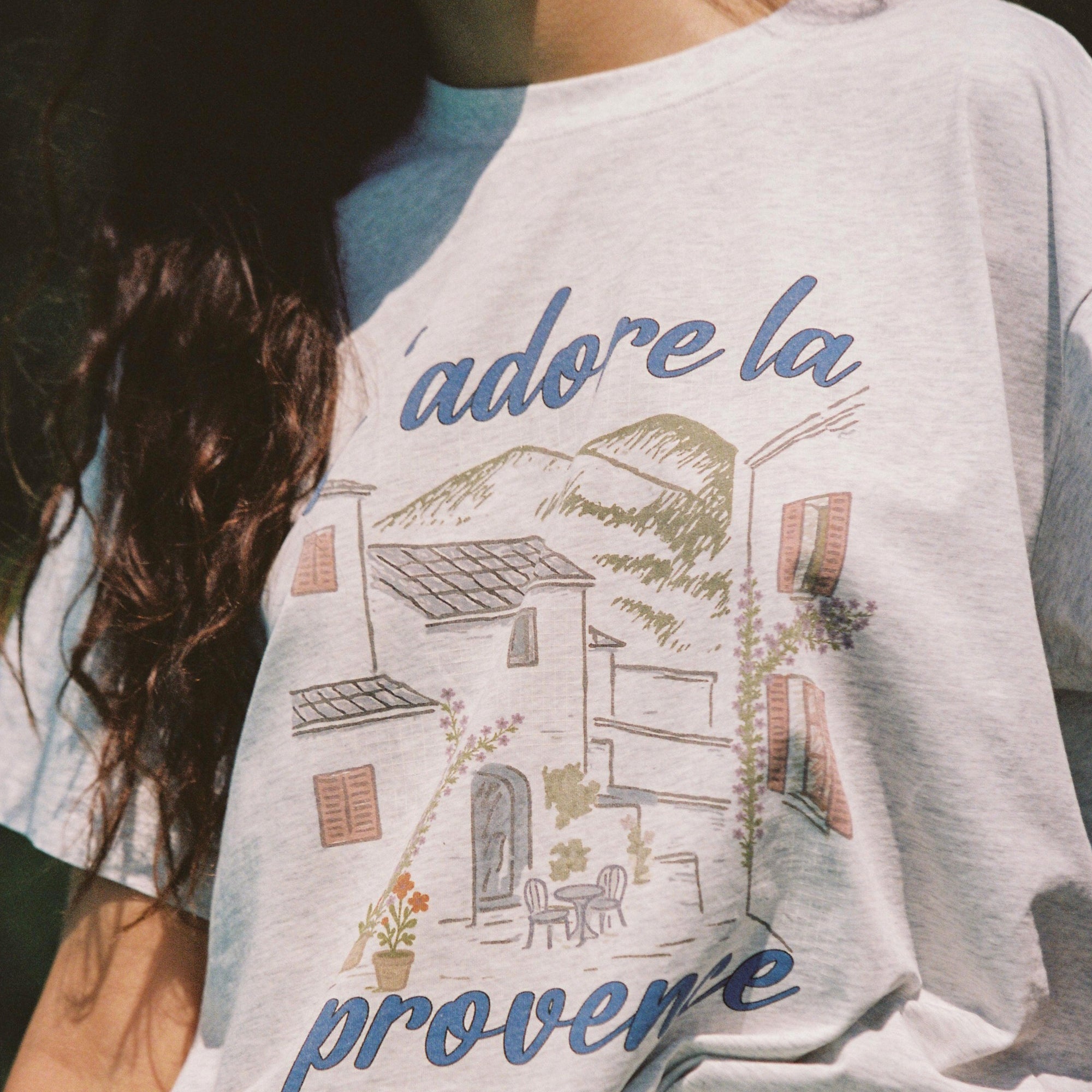 JUNI WOMENS J'ADORE TEE: GREY MARLE