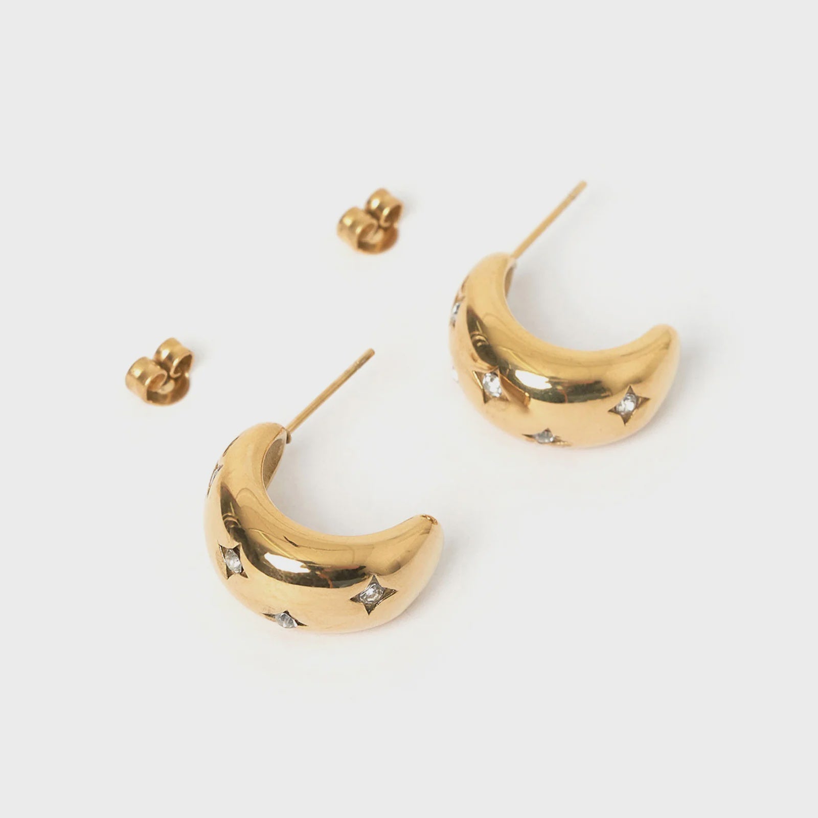 ARMS OF EVE JUELZ HOOP EARRINGS: STONE