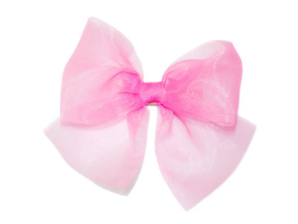 GOODY GUMDROPS TULLE BOW GLITTER CLIP: PINK