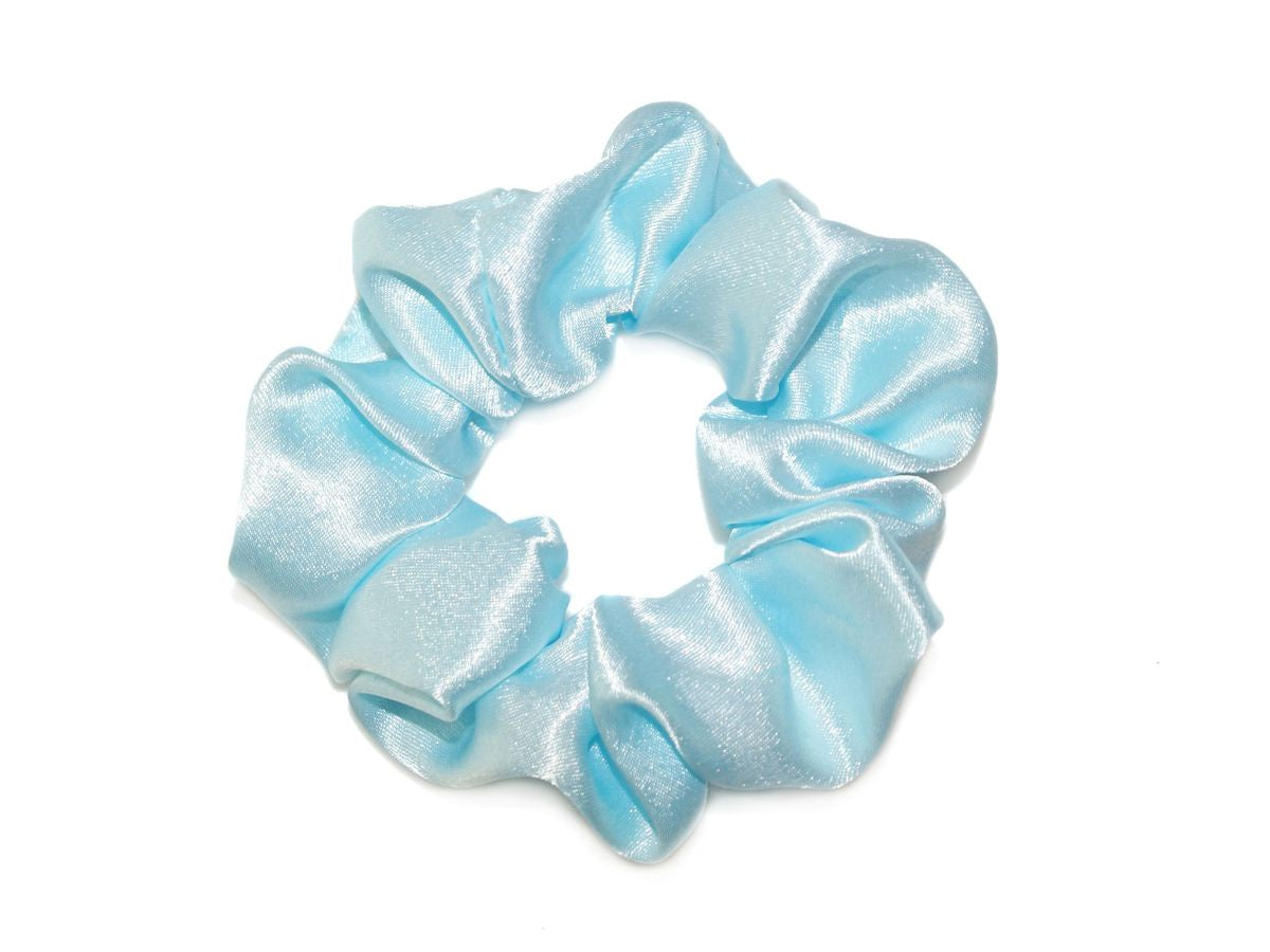 GOODY GUMDROPS SATIN SMALL SCRUNCHIE: LIGHT BLUE