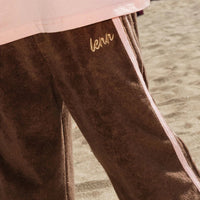 LENN LABEL WEEKEND TERRY PANT: CHOC