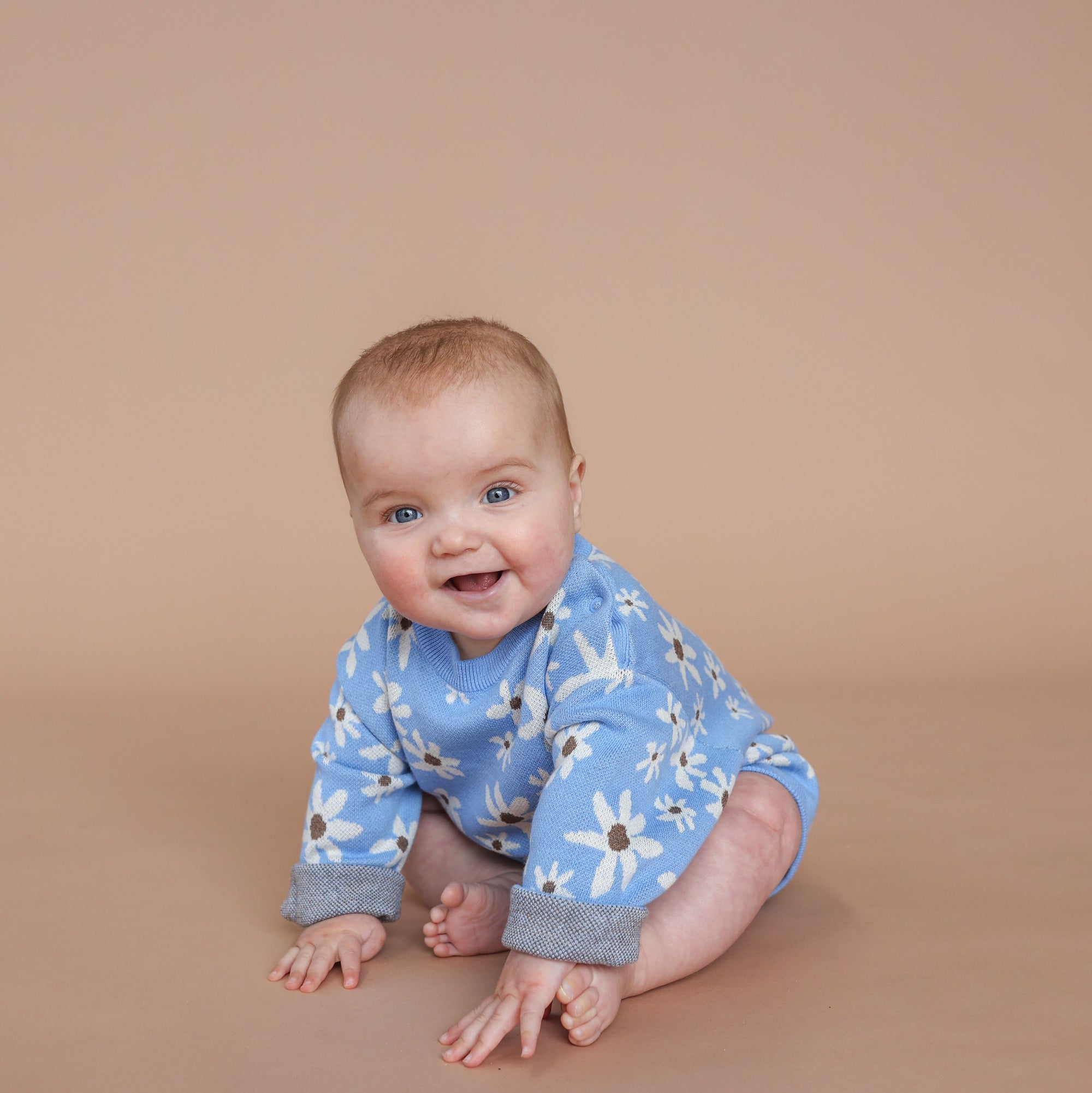 GROWN WILD FLOWER ROMPER: SKY