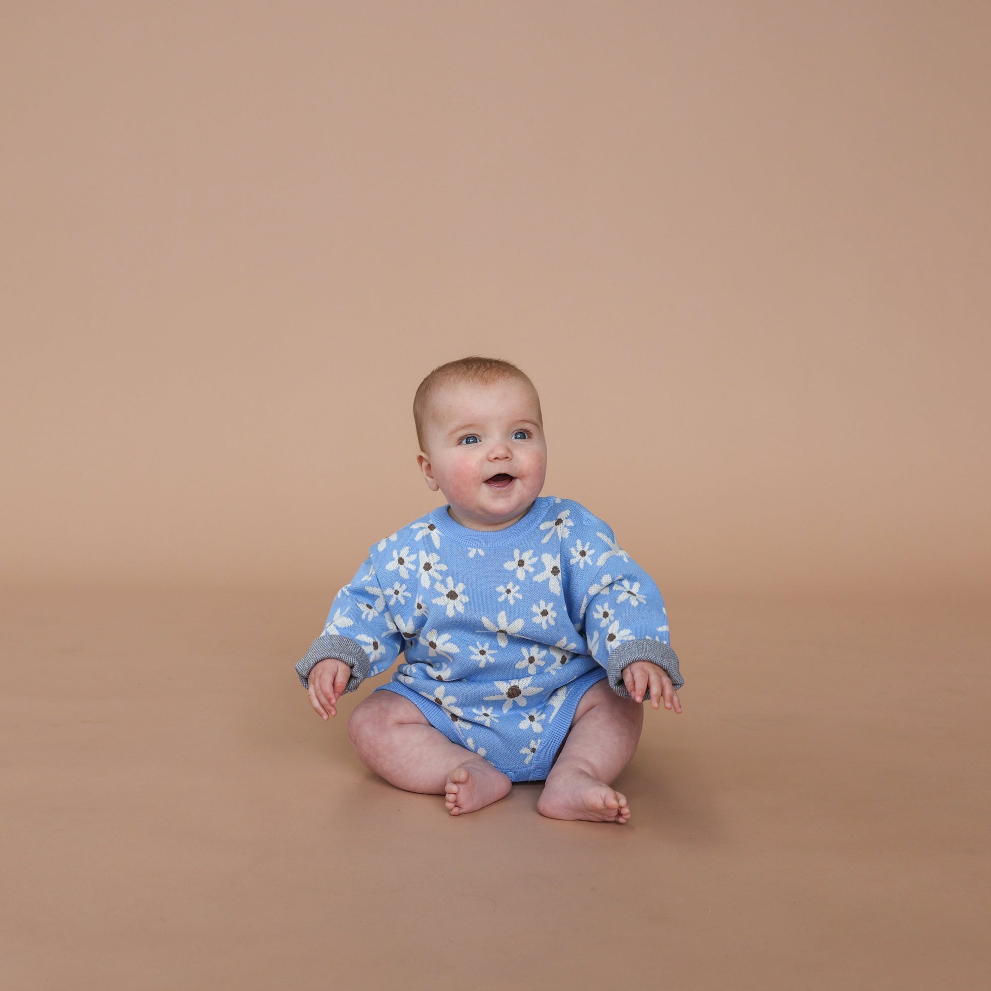 GROWN WILD FLOWER ROMPER: SKY