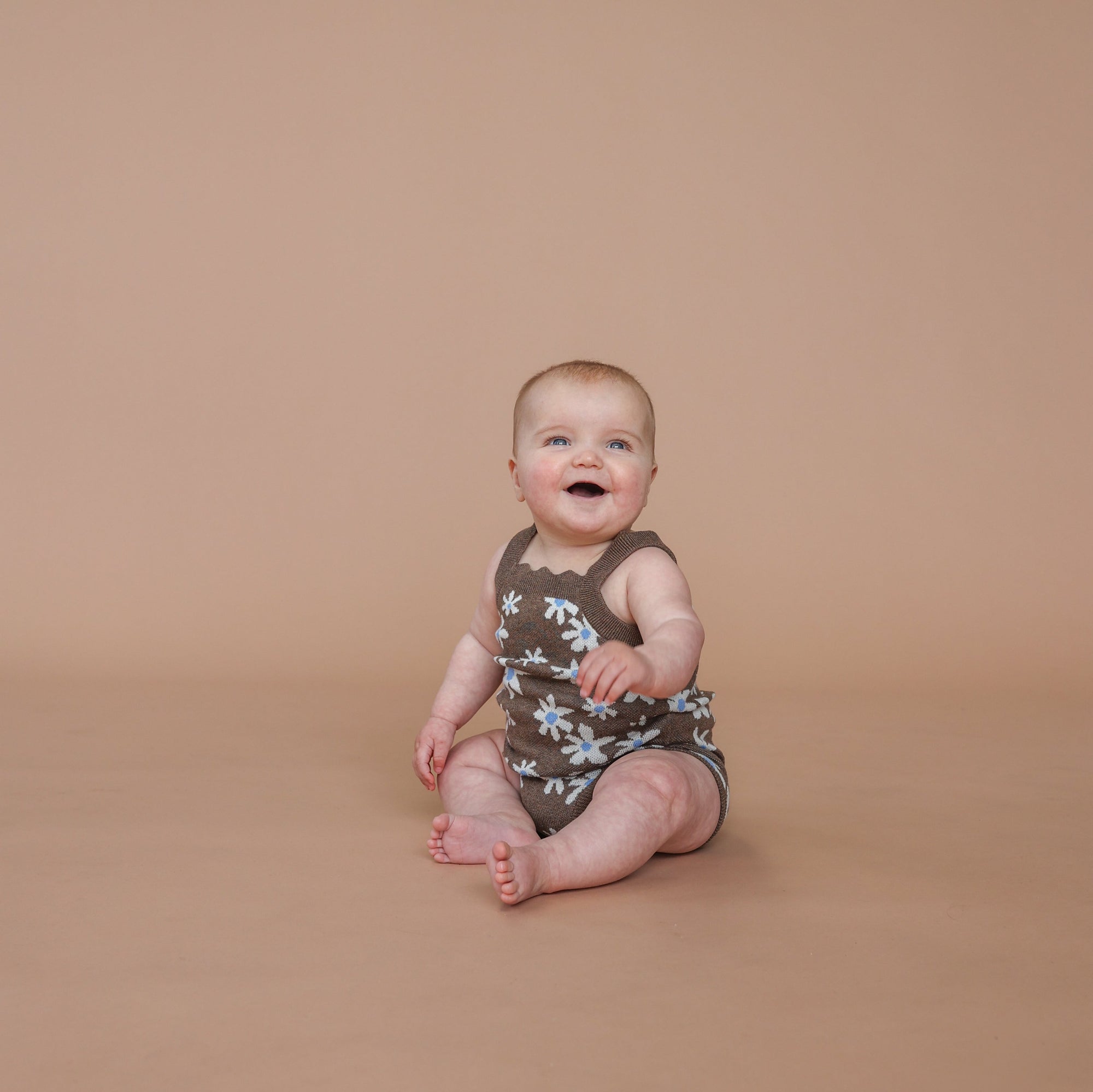 GROWN WILD FLOWER SINGLET SUIT: MUD