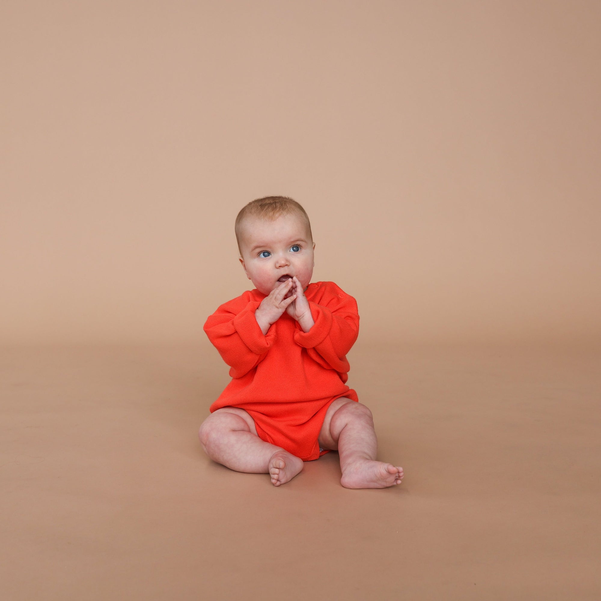 GROWN OVERSIZED ROMPER: PORT RED