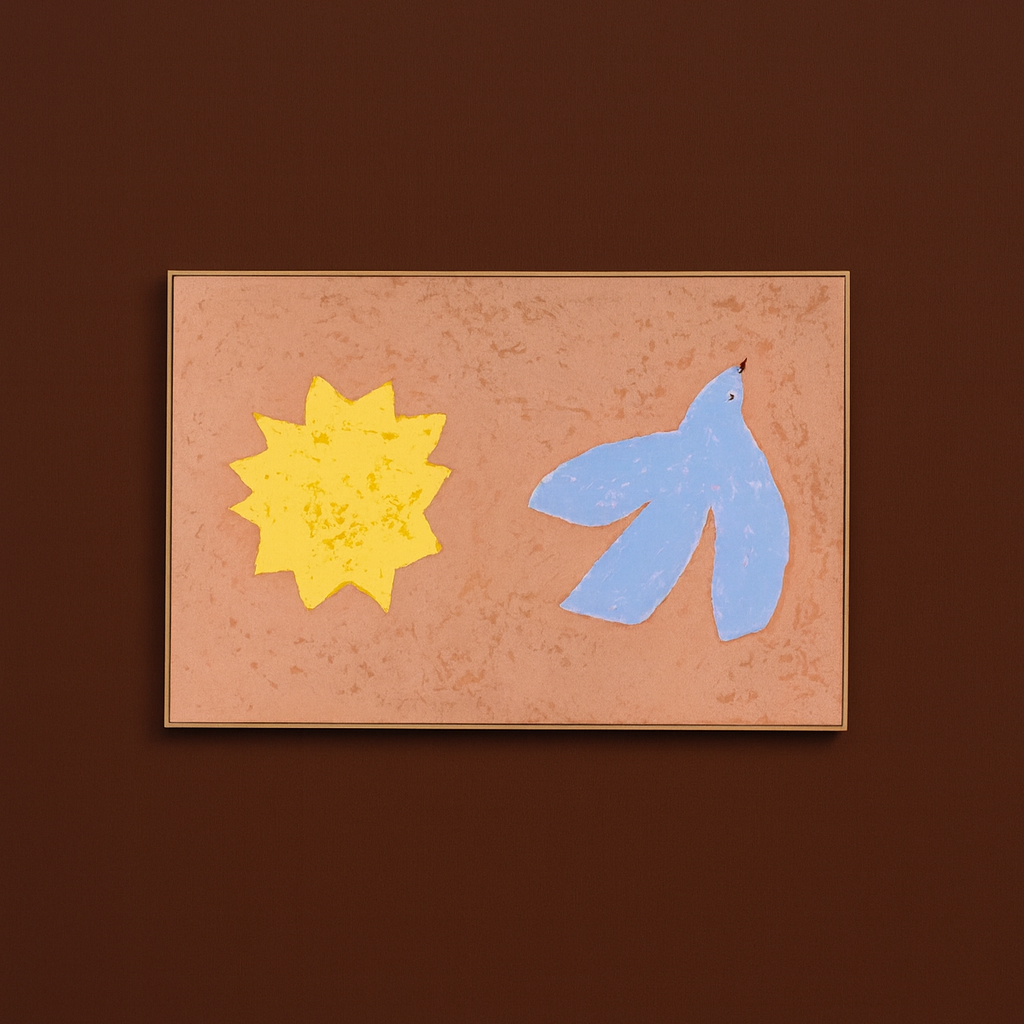 SUNSHINE BIRD BLUSH CANVAS (42X62)