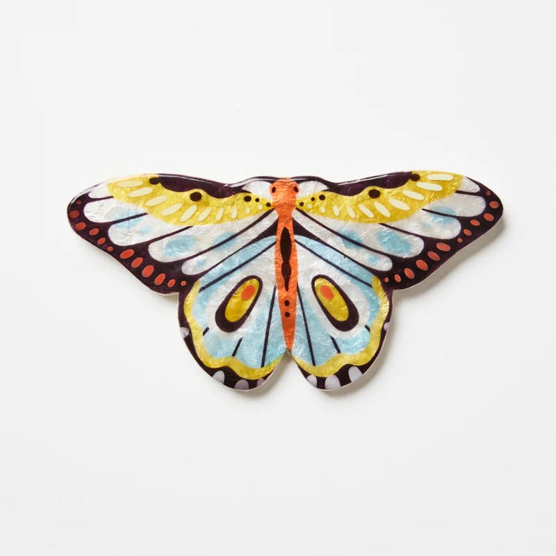 J & CO CANOPY BUTTERFLY WALL ART: YELLOW