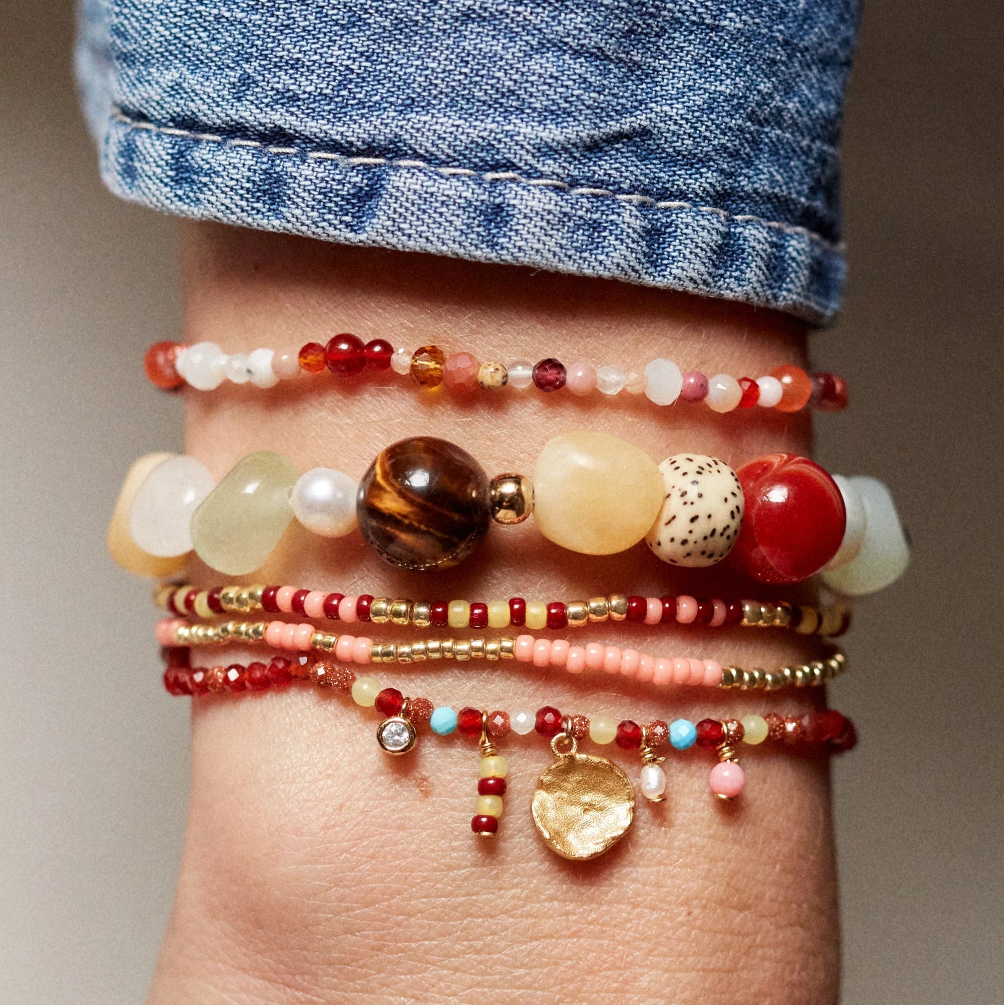 ANNI LU MAROON HARMONY BRACELET