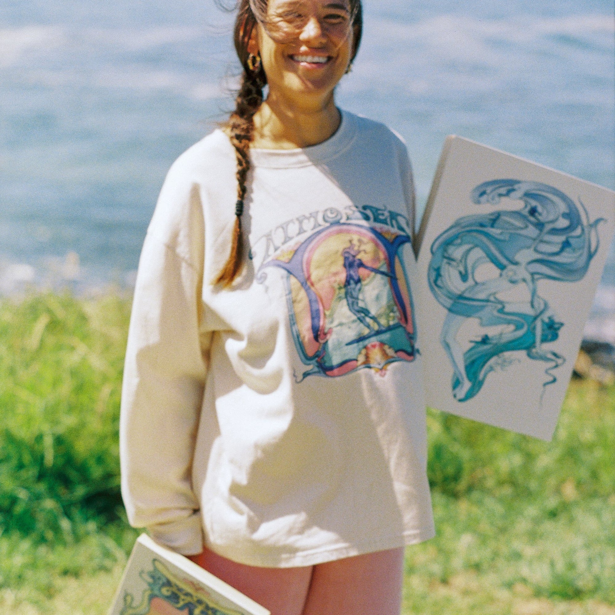 ATMOSEA ARTIST L/S TEE: SALINE SHRINE BY ANGIE SAMBLOTTE