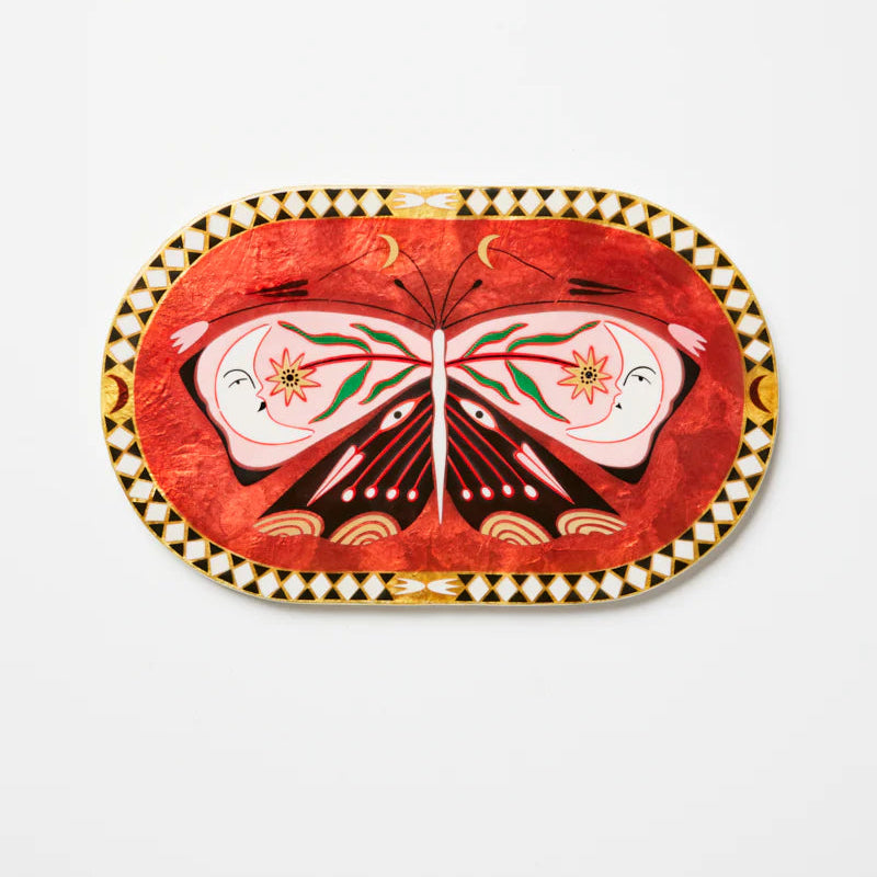 J & CO FABLE BUTTERFLY PINK OVAL