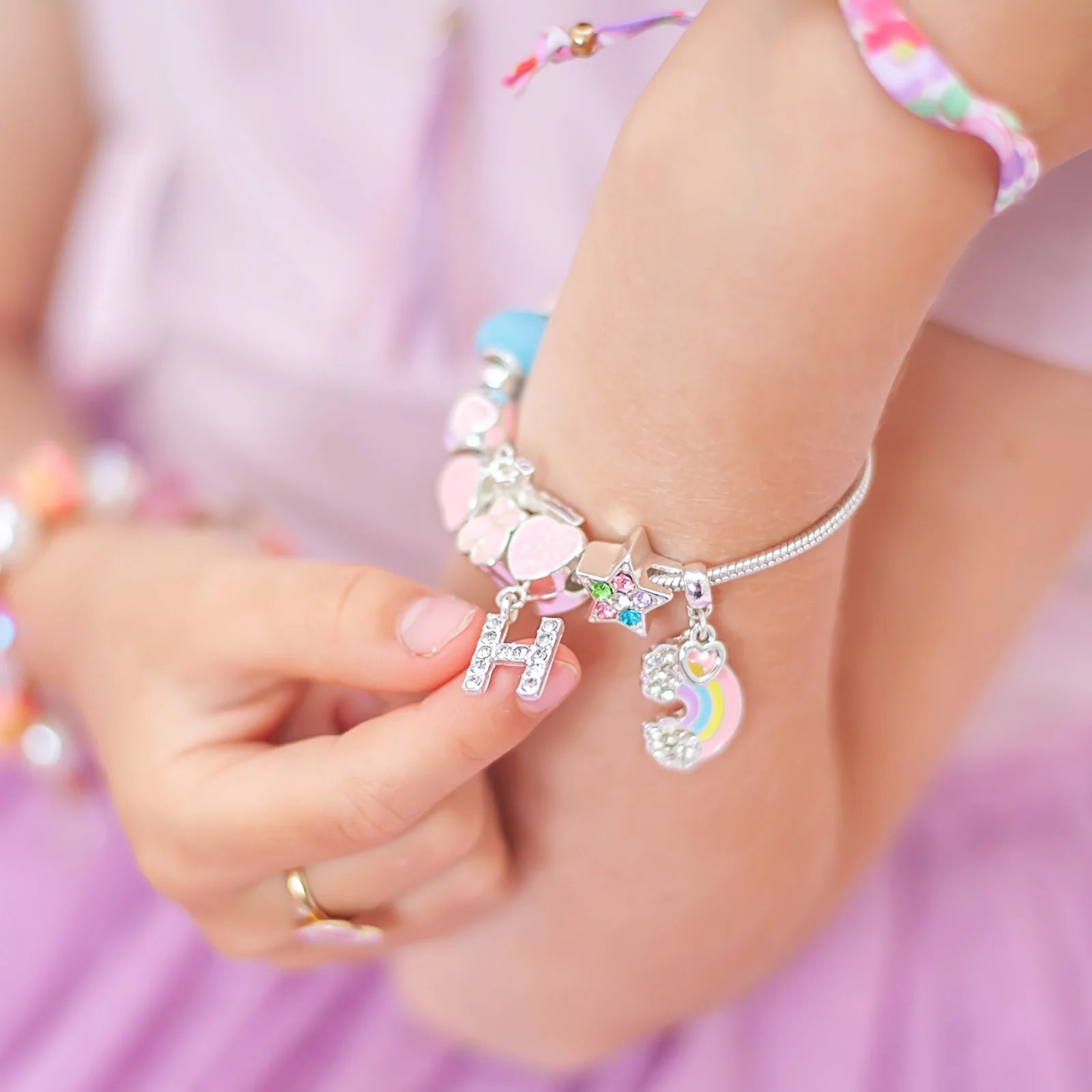 LAUREN HINKLEY SOMEWHERE OVER THE RAINBOW CHARM BRACELET