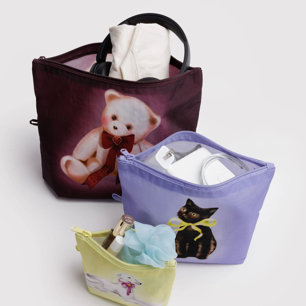 BAGGU GO POUCH SET:  FANCY ANIMALS