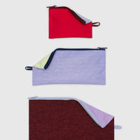 BAGGU FLAT POUCH SET: KALEIDOSCOPE MIX