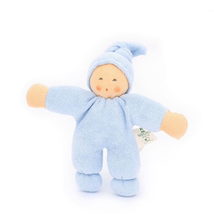 Nanchen Natur Pimpel Doll Light Blue - waldorf baby doll
