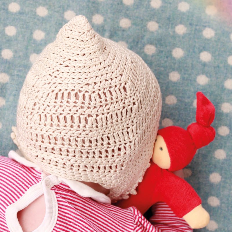 Nanchen Natur Pimpel Doll Cherry Red - organic cotton baby doll