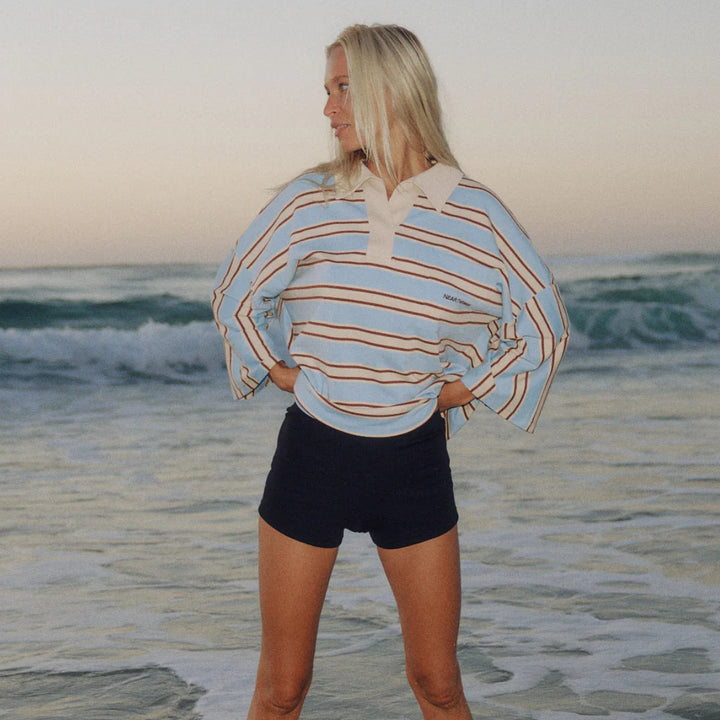 NEAR THE SEA OVERSIZED POLO: OCEAN