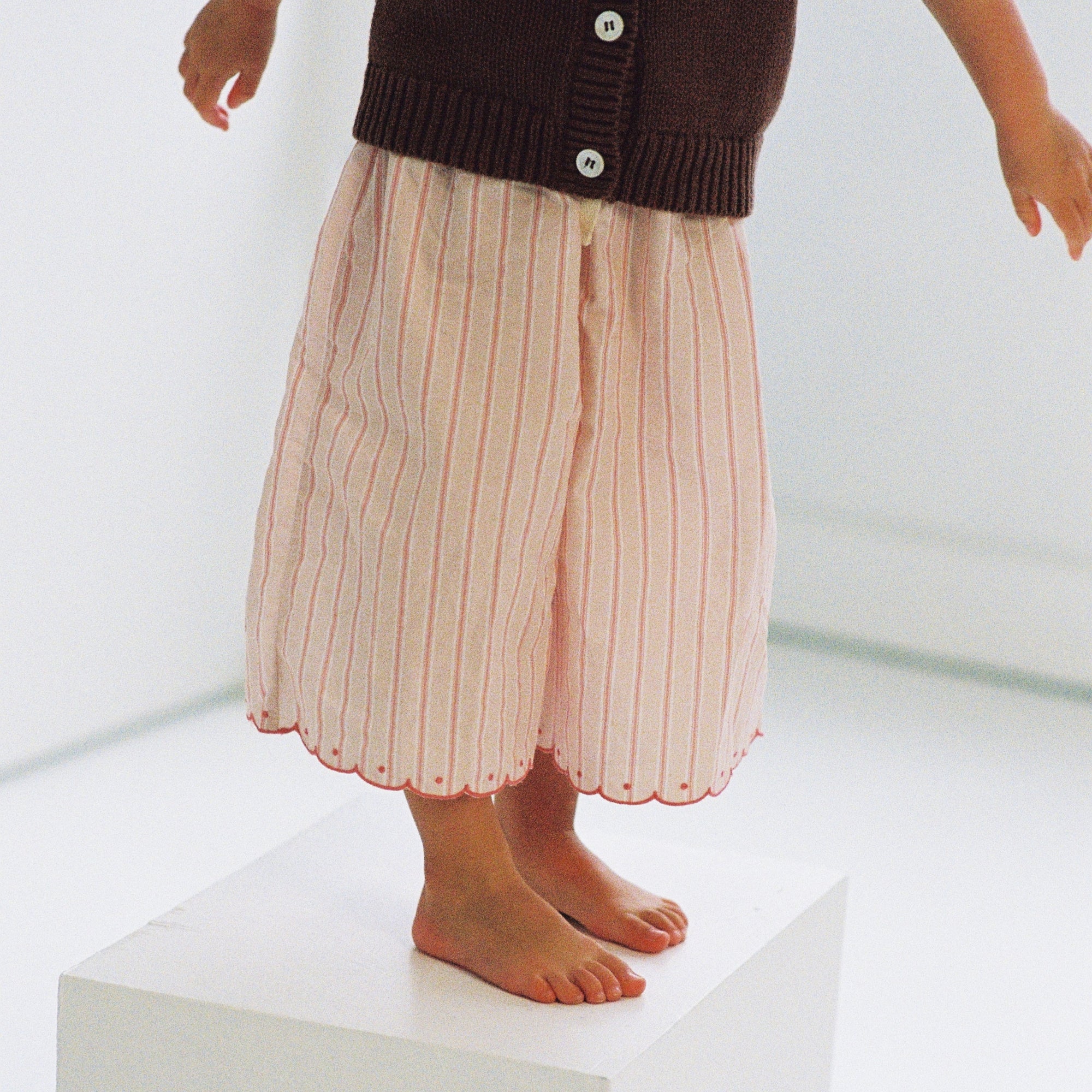 ILLOURA THE LABEL FLEUR PANTS: PINK STRIPE