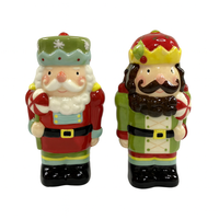 NUTCRACKER WITH LOLLIPOP CERAMIC S&P SHAKERS 2PC