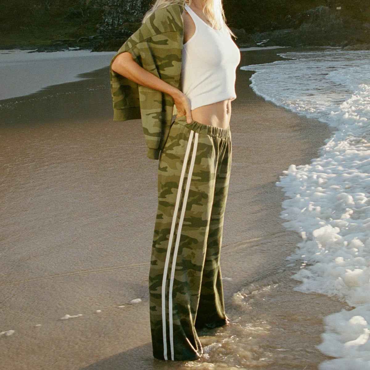 NEAR THE SEA CAMO TRACK PANT