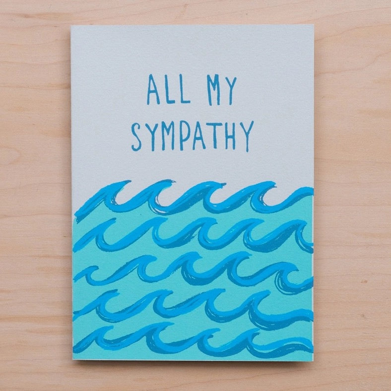 ALPHABET STUDIOS ALL MY SYMPATHY WAVES CARD