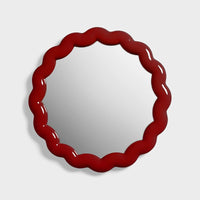 KLEVERING ZIGZAG MIRROR: BURGUNDY