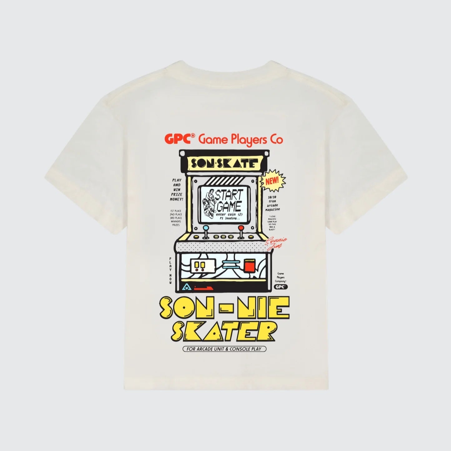 SONNIE ARCADE TEE: OFF WHITE