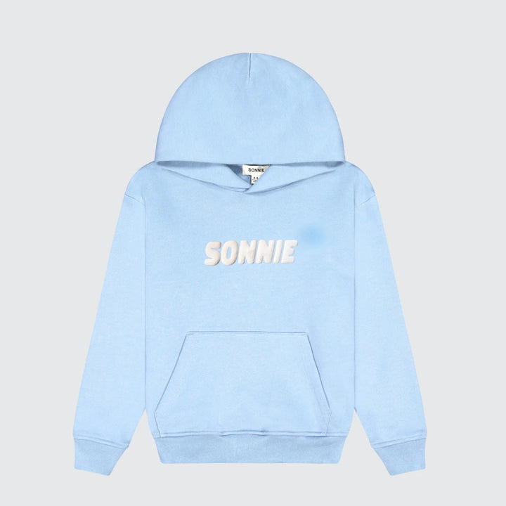 SONNIE PUFF PRINT HOODIE: BABY BLUE