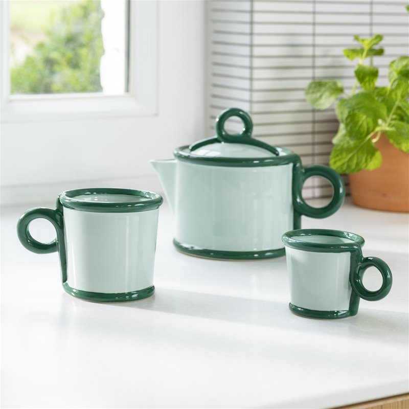 KLEVERING LOOP MUG 2PC SET: GREEN / SML