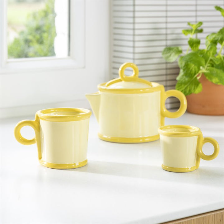 KLEVERING LOOP MUG 2PC SET: YELLOW / SML