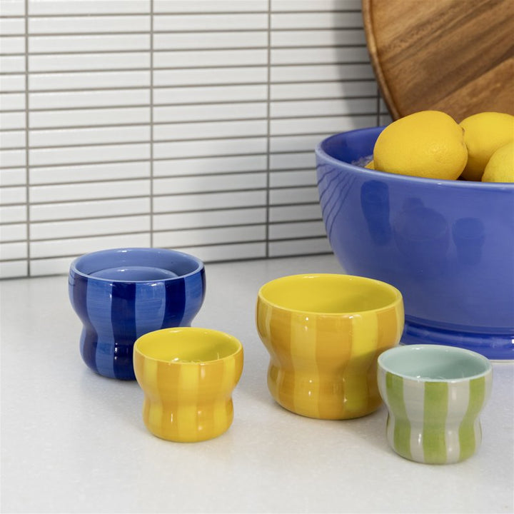 KLEVERING CIRCUS MUG 2PC SET: YELLOW / LRG