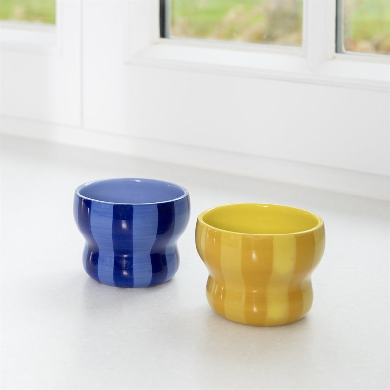 KLEVERING CIRCUS MUG 2PC SET: BLUE / SML