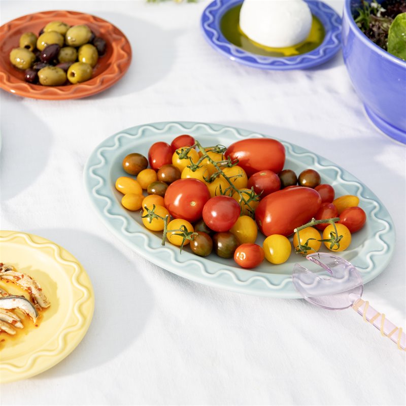 KLEVERING MOCHI OVAL PLATE: LIGHT BLUE