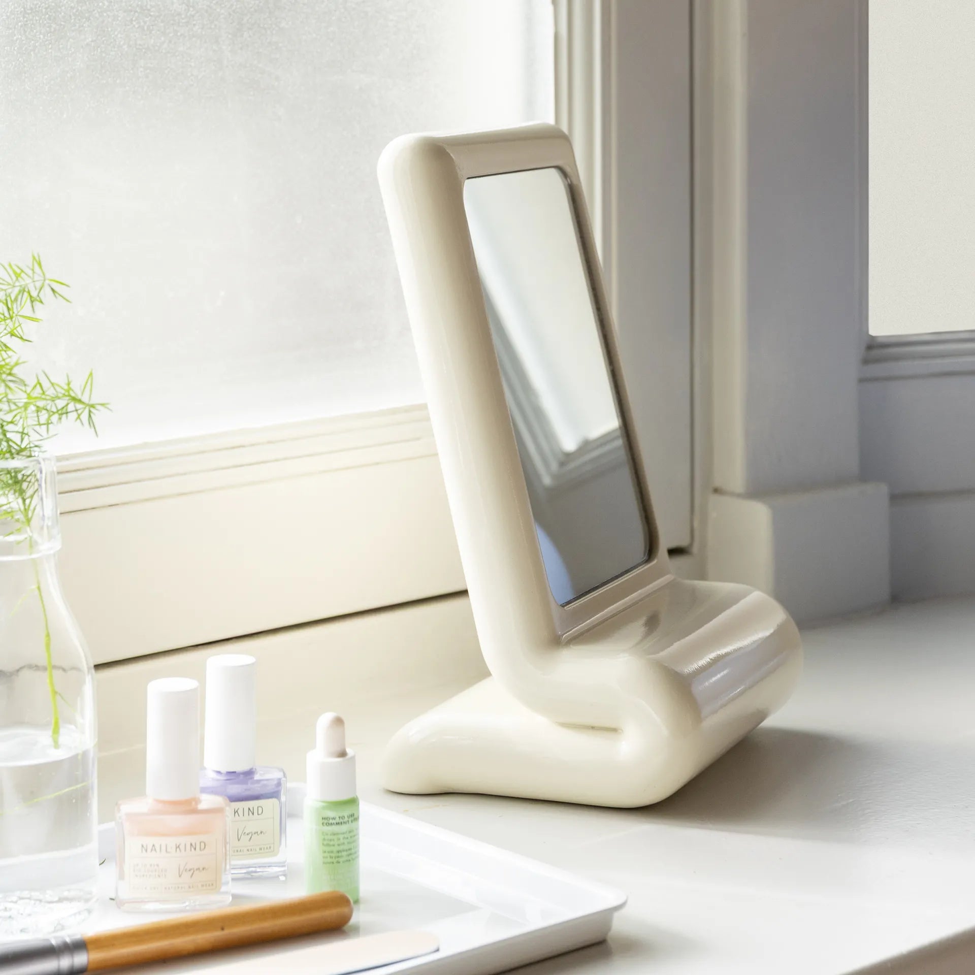 KLEVERING WHIP VANITY MIRROR: OFF WHITE