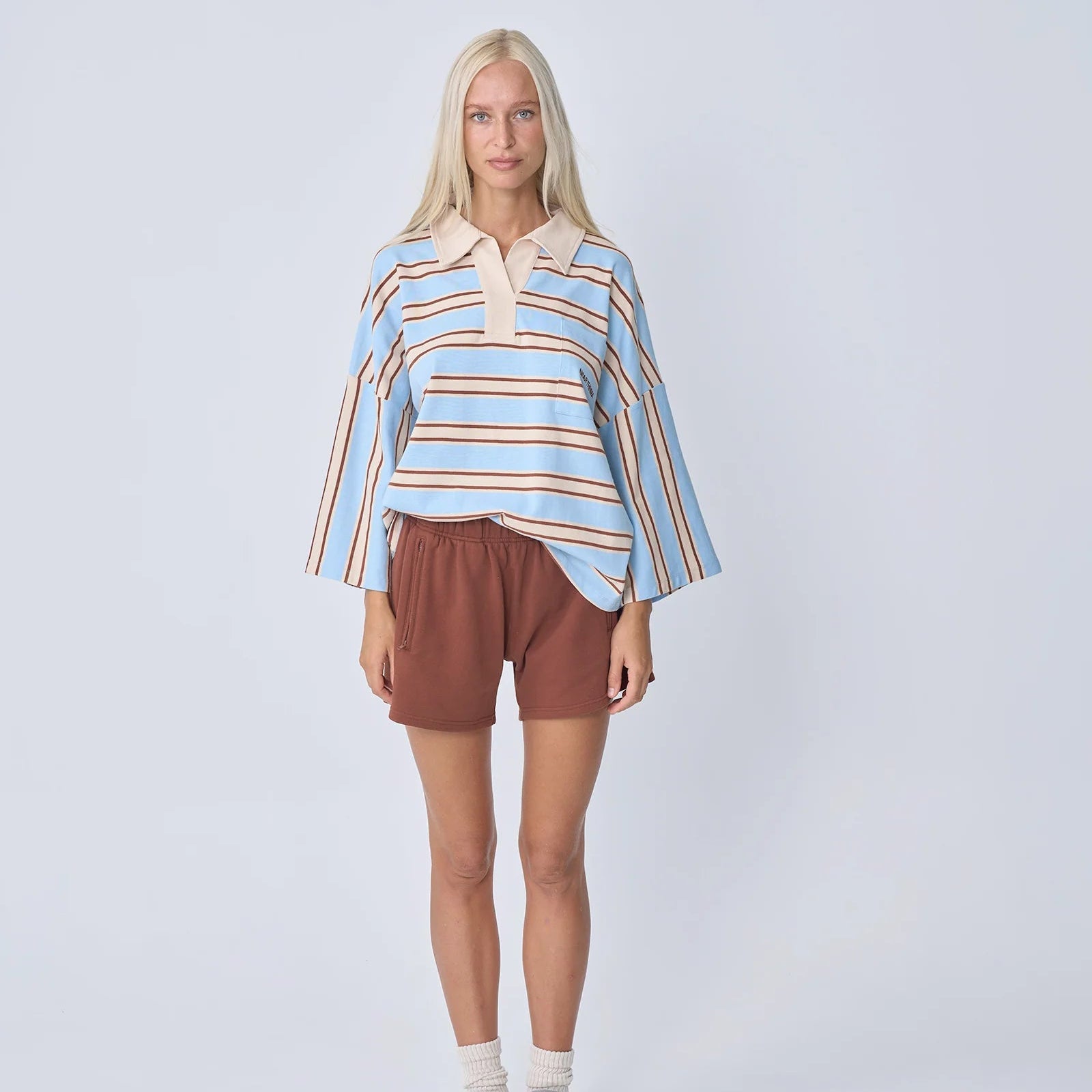 NEAR THE SEA OVERSIZED POLO: OCEAN