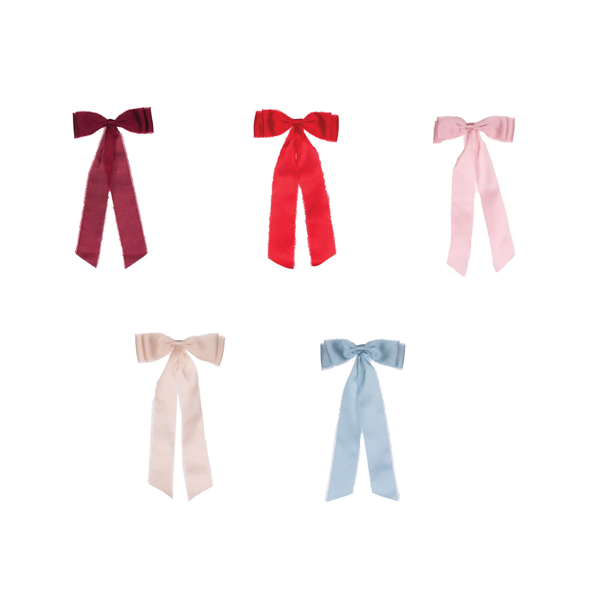RAW SATIN BOWS 6PC