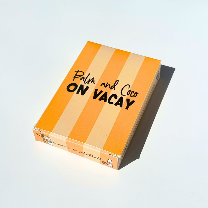 PALM &amp; COCO ON VACAY PLAYING CARDS: YELLOW &amp; SAND STRIPE