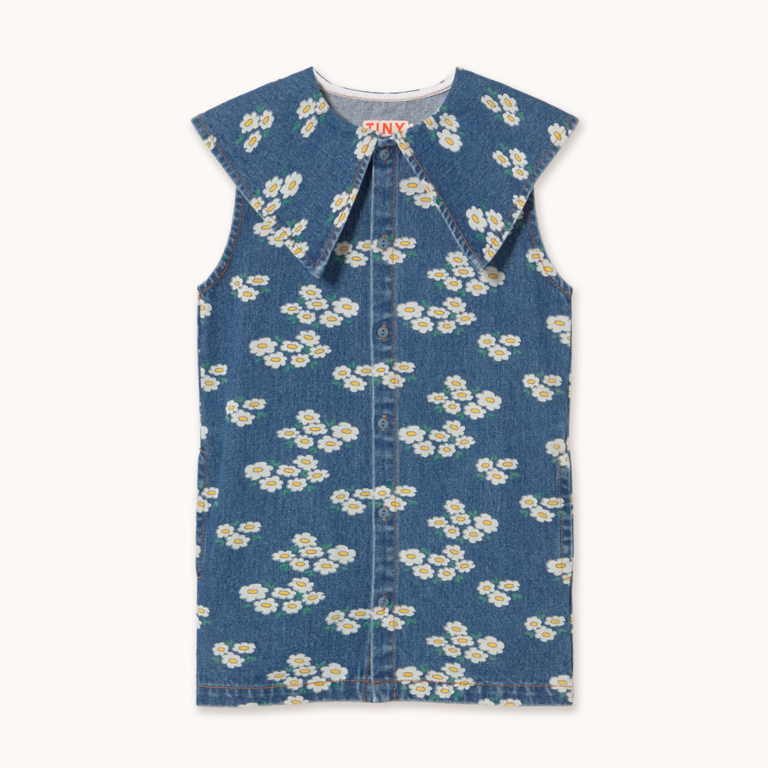 TINY COTTONS BLOSSOMS DENIM DRESS