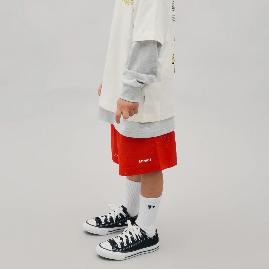 SONNIE BAGGY BASKETBALL SHORTS: TEAM RED