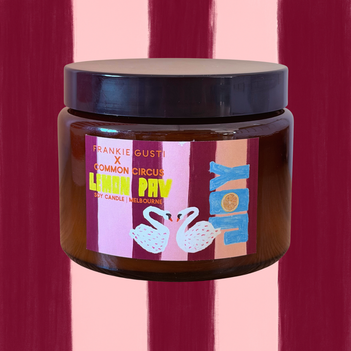 FRANKIE GUSTI X COMMON CIRCUS CANDLE: LEMON PAV / BIG HONEY