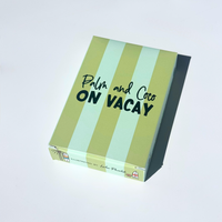 PALM & COCO ON VACAY PLAYING CARDS: SAGE & SEA STRIPE